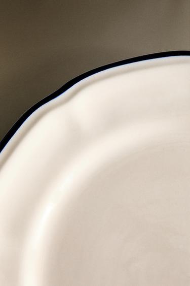 DESSERT PLATE WITH GREEN RIM - Blue by Zara - Image 4