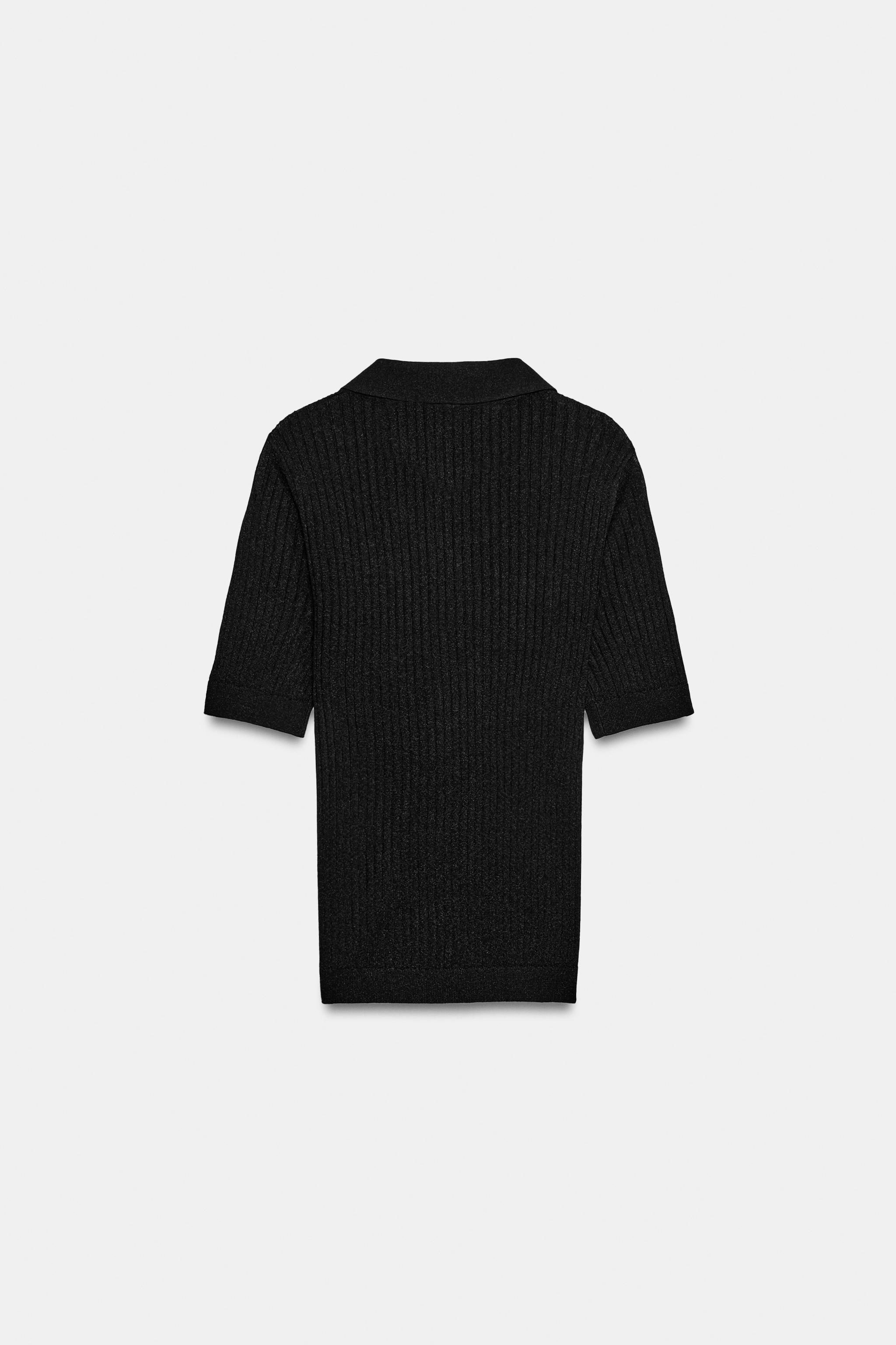 POLO EN MAILLE SEMI-TRANSPARENTE