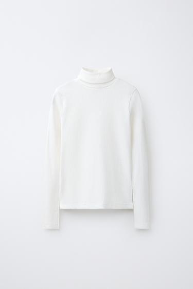 CAMISETA CANALÉ CUELLO VUELTO - Crudo de Zara