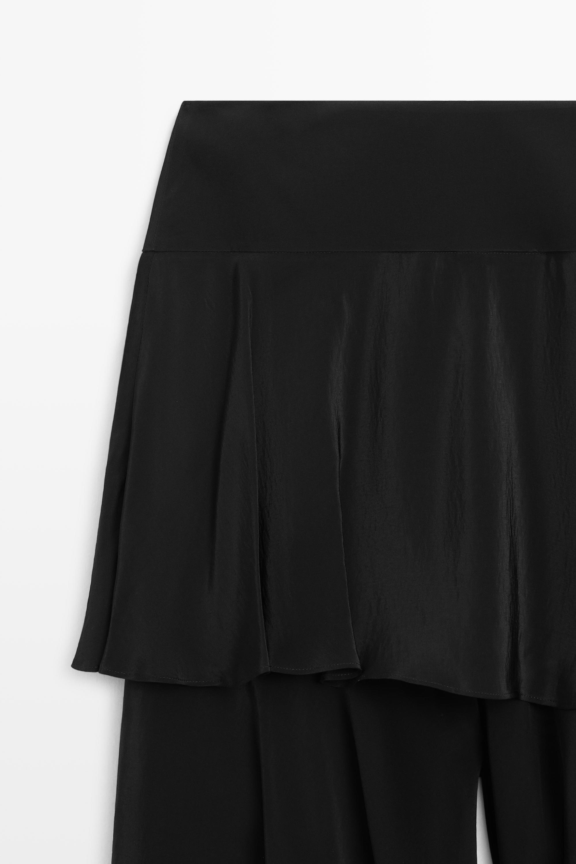 Jupe culotte fluide détail volants