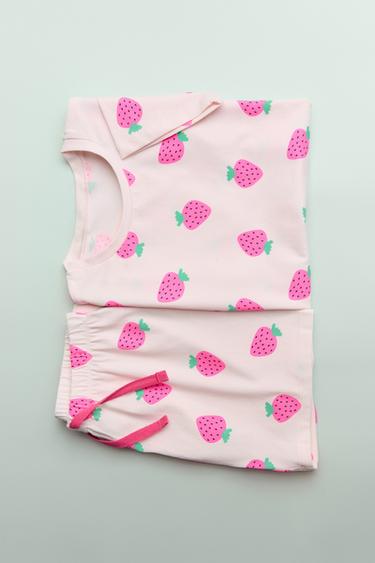 2–6 M./ PIŽAMA SU BRAŠKIŲ RAŠTU – Rožinė – „Zara“