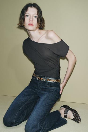 DRAPED KNIT MIDI TOP - Grey by Zara