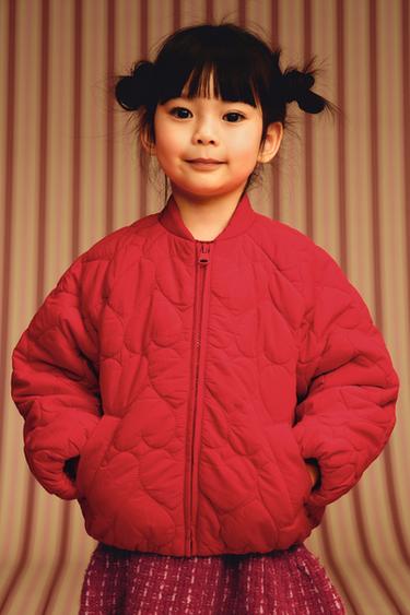 HEART QUILTED JACKET - Red by Zara