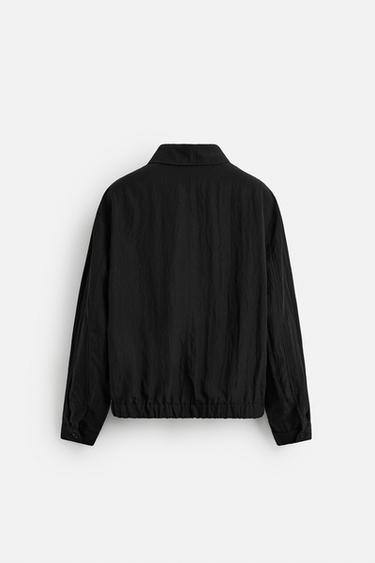 VESTE FLUIDE EFFET FROISSÉ - Noir de Zara - Image 8