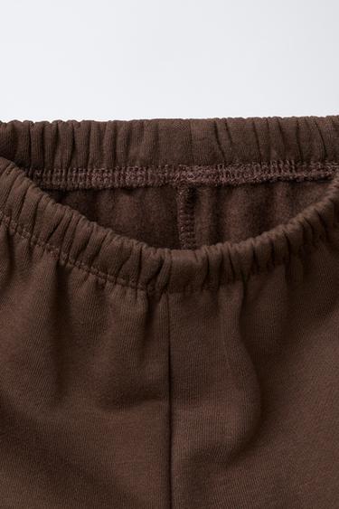 Zara CONTRAST SWEATSHIRT AND PANTS SET - Brown