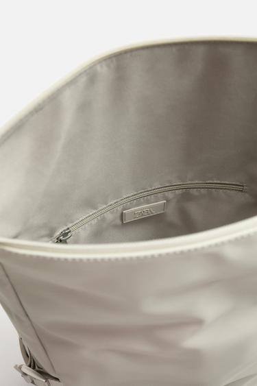 SAC À DOS TECHNIQUE À RABAT - Blanc écru de Zara - Image 5
