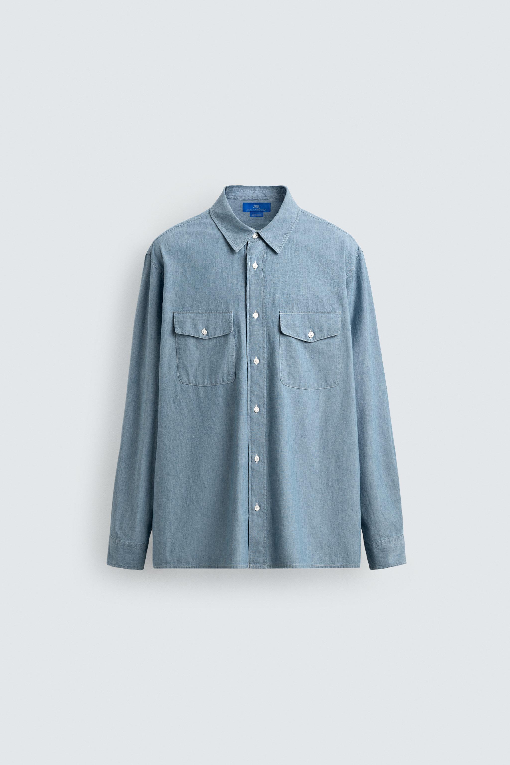 CHAMBRAY DENIM SHIRT AARON LEVINE X ZARA