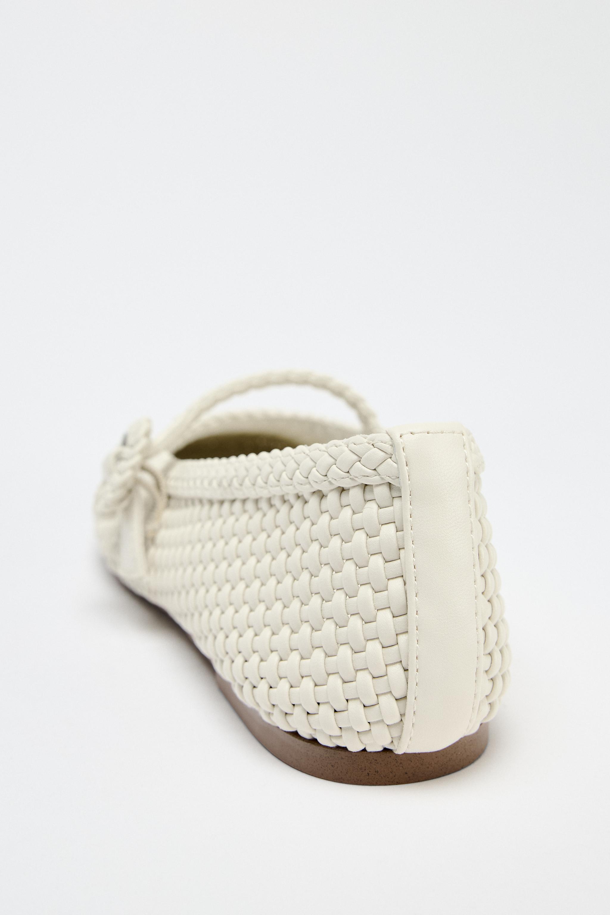 スペイン発送 ZARA 編み込みバレリーナ 選べるカラー カジュアル org.jpg