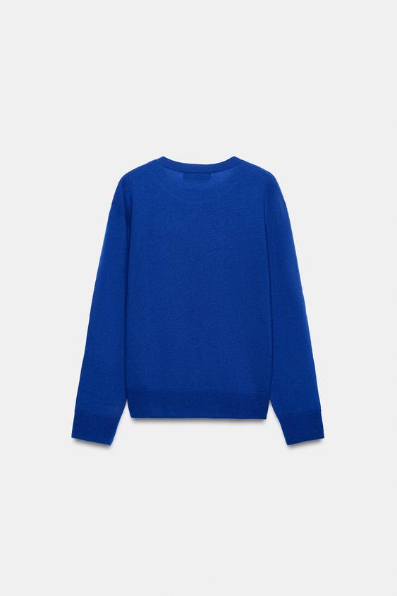 100% EXTRA-SOFT WOOL JUMPER - Bluish by Zara - Image 5