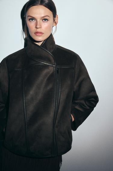 ДВОСТОРОННЯ КУРТКА ZW COLLECTION - Темно-коричневий Zara