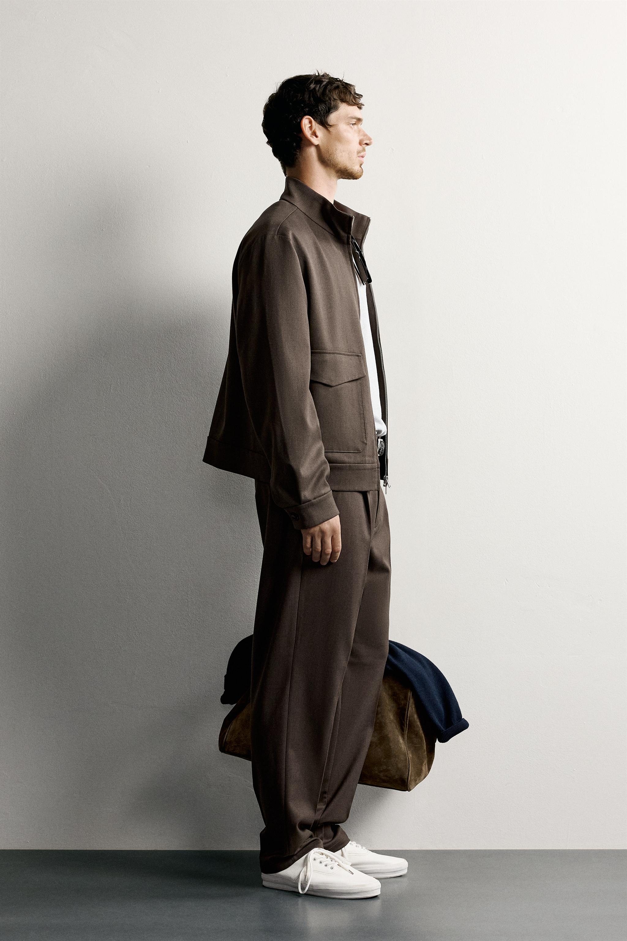 REGULAR FIT ZIP OVERSHIRT