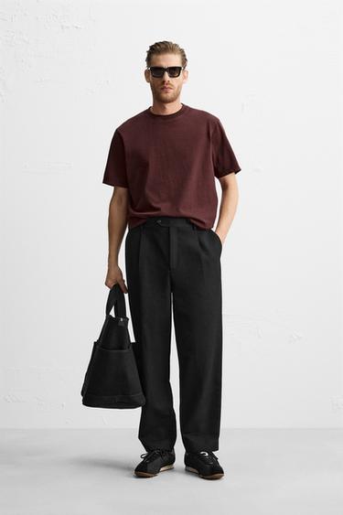 CAMISETA MEDIUM WEIGHT - Burdeos de Zara - Imagen 0