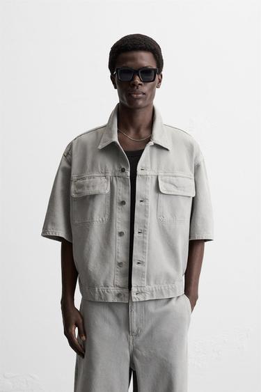 WASHED DENIM SHIRT - Grey by Zara