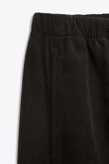 WIDE-LEG TROUSERS - Dark brown by Zara - Image 6