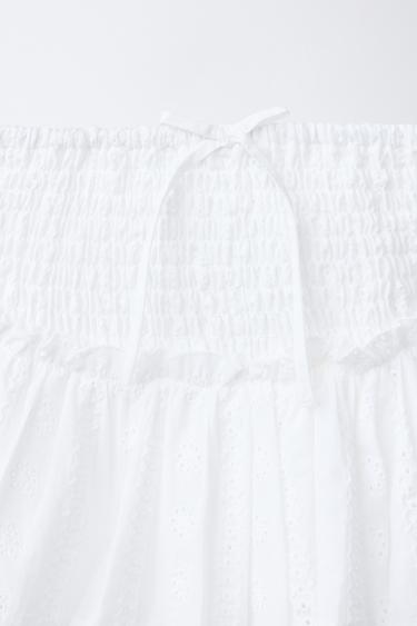 JUPE-SHORT SCHIFFLY À VOLANTS - Blanc de Zara - Image 2