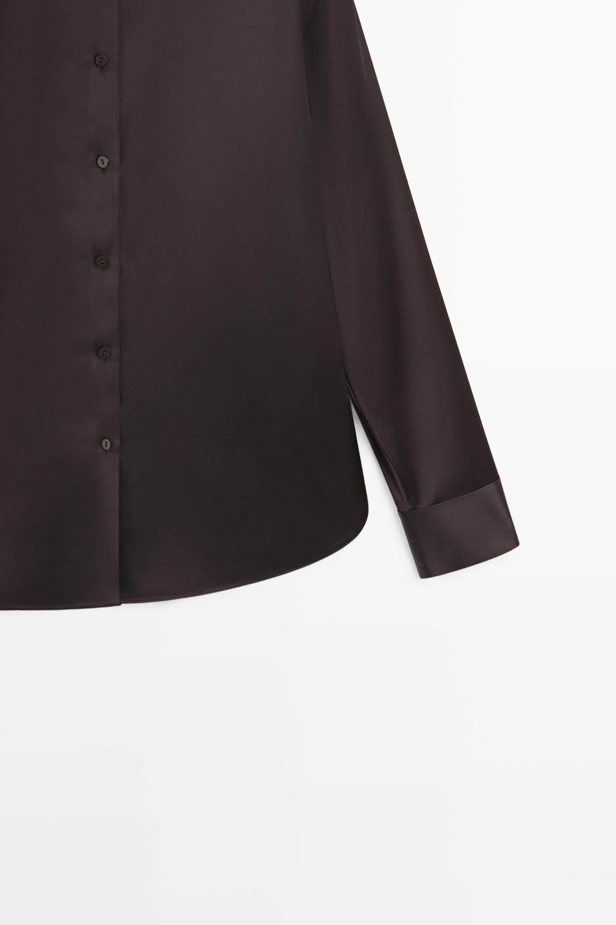 Flowing satin shirt