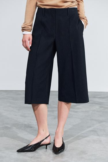 ZW COLLECTION STRAIGHT DARTED BERMUDA SHORTS — striped 2