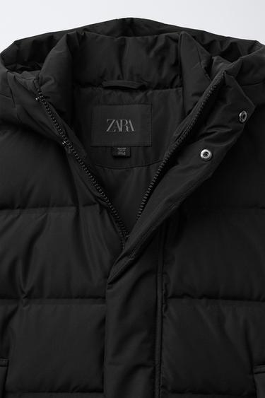 WATER-REPELLENT LONG DOWN JACKET - Black by Zara - Image 4