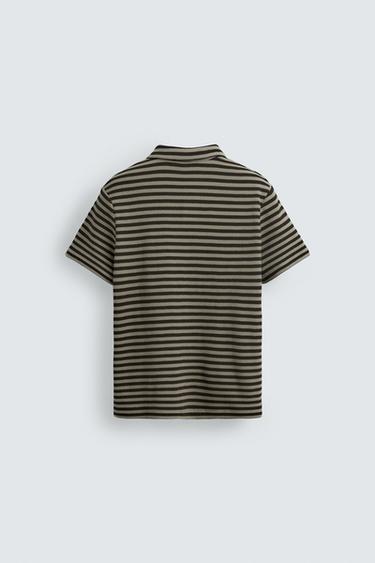 POLO RELAXED FIT STRUCTURÉ - rayures de Zara - Image 7