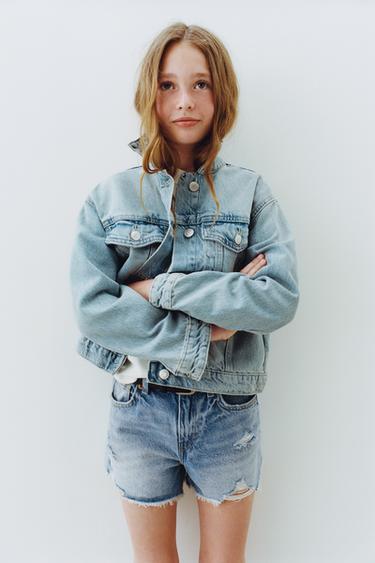 BERMUDA DENIM ROTOS - Azul claro de Zara