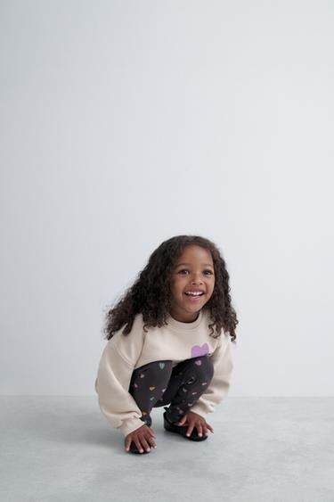 PRINTED SWEATSHIRT AND LEGGINGS SET - Dark beige by Zara