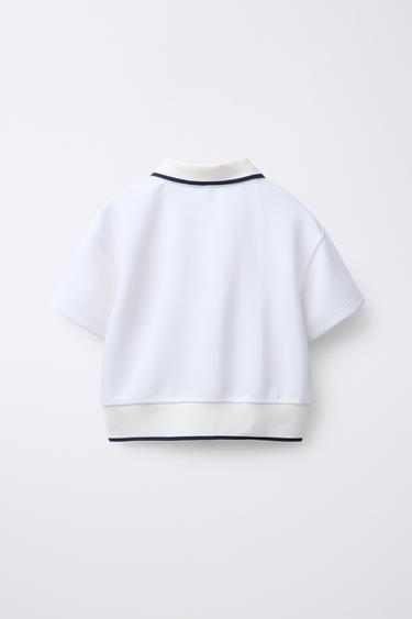MODAL PIQUÉ POLO SHIRT - White by Zara - Image 1