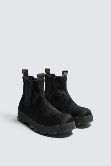 LEATHER CHELSEA BOOTS X SR_A - Black by Zara