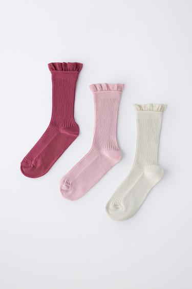 THREE-PACK OF LONG TERRY SOCKS - Pink by Zara - Image 3