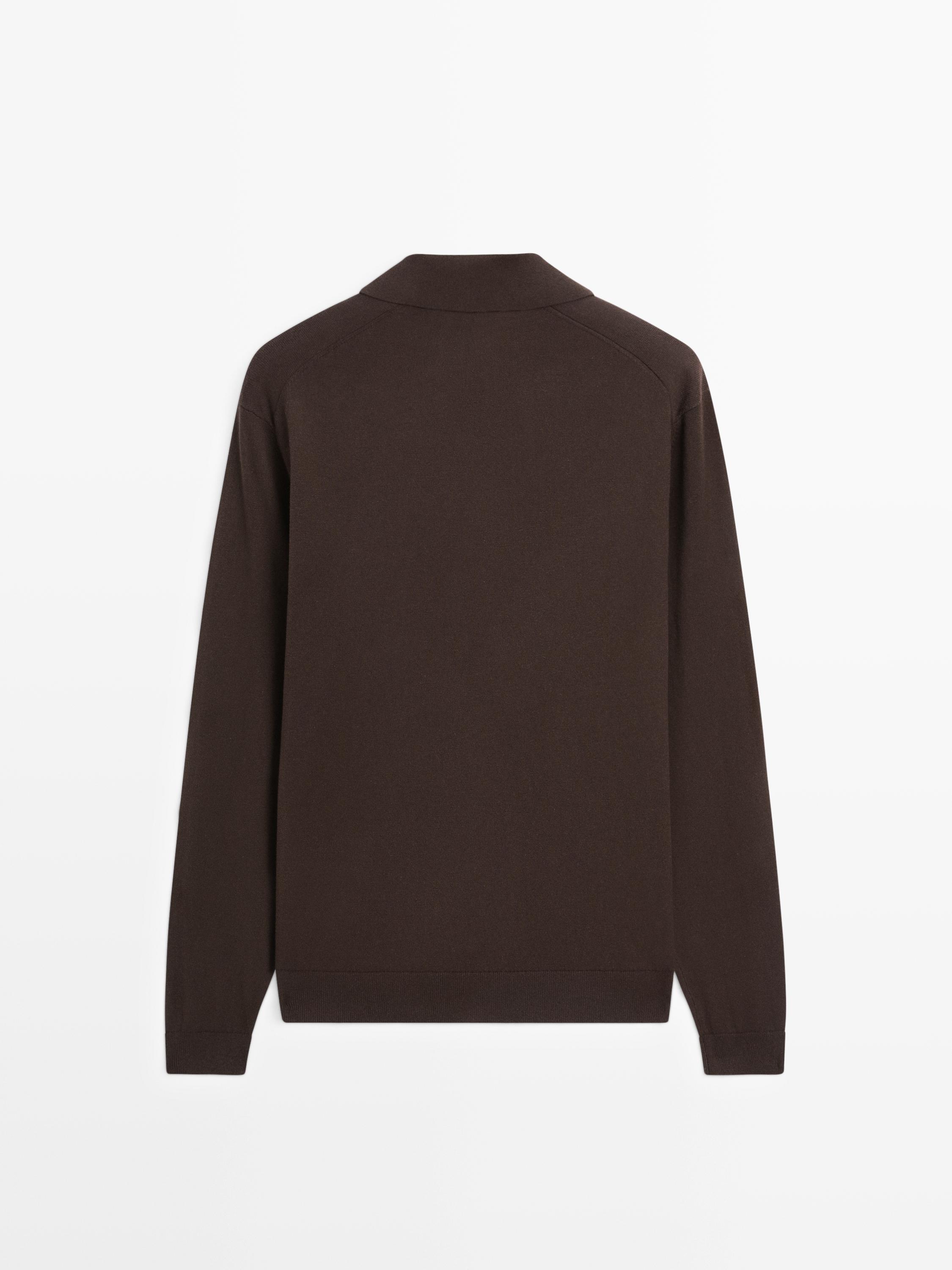 Pull polo en maille coton