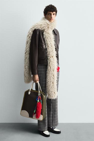 LEATHER SHOPPER BAG HARRY LAMBERT FOR ZARA X DISNEY - Brown by Zara - Image 0