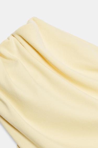 ASYMMETRIC DRAPED TOP - Yellow by Zara - Image 5