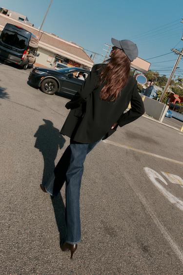 VESTE CROISÉE OVERSIZE - Noir de Zara - Image 4