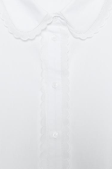 CHEMISE À COL CLAUDINE - Blanc de Zara - Image 2