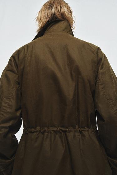 VESTE CIRÉE COL VELOURS CÔTELÉ ZW COLLECTION - Vert olive de Zara - Image 2