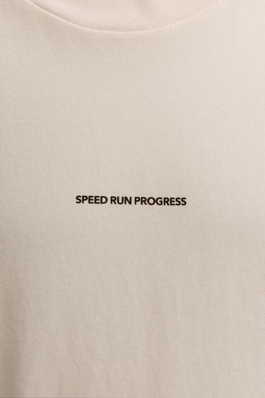 RUNNING PRINT T-SHIRT - White by Zara - Image 2