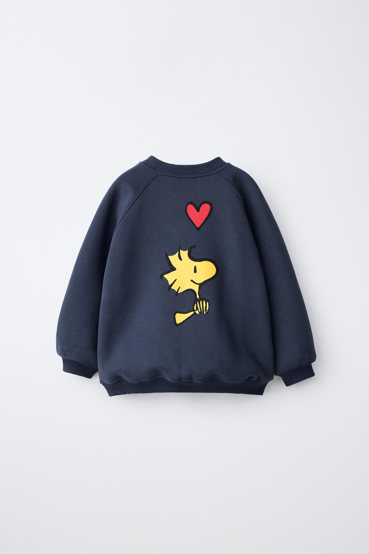 SNOOPY PEANUTS™ PRINT SWEATSHIRT — Navy blue