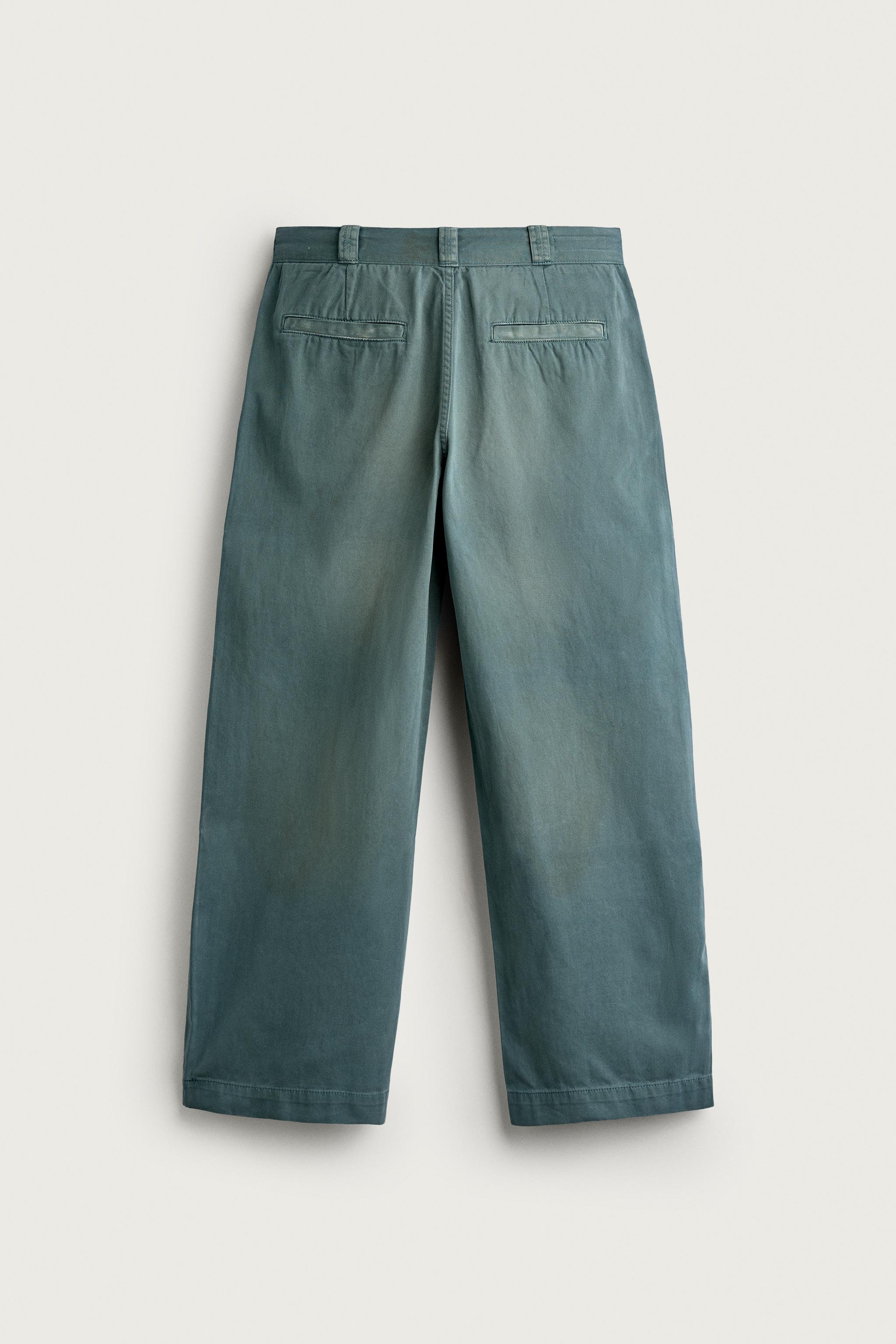 Zara DENIM CHINO PANTOLON görsel 8