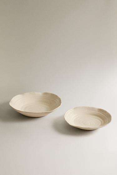 PLATEAU CÉRAMIQUE ÉMAILLÉE - Crème de Zara - Image 0
