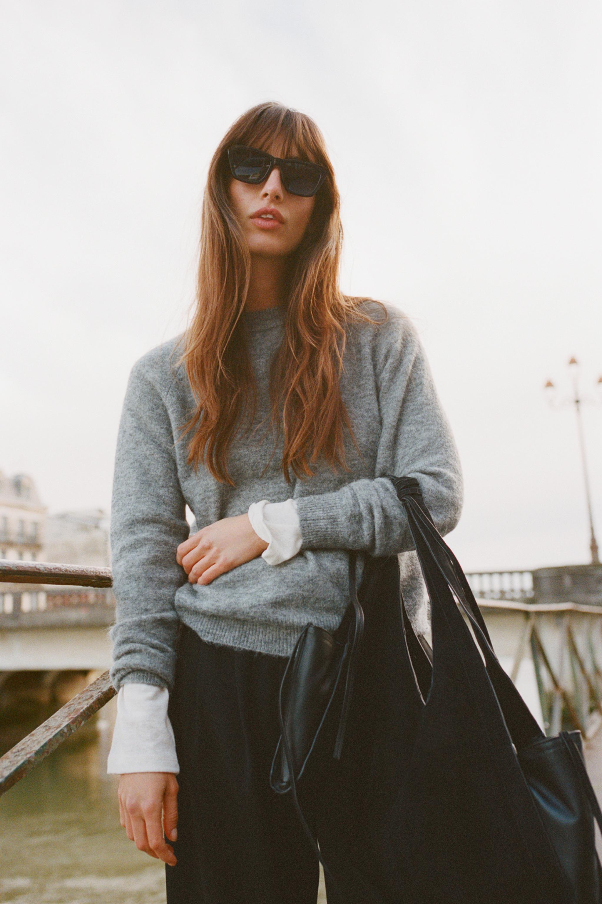 LEATHER STRAP TOTE BAG - Black | ZARA New Zealand