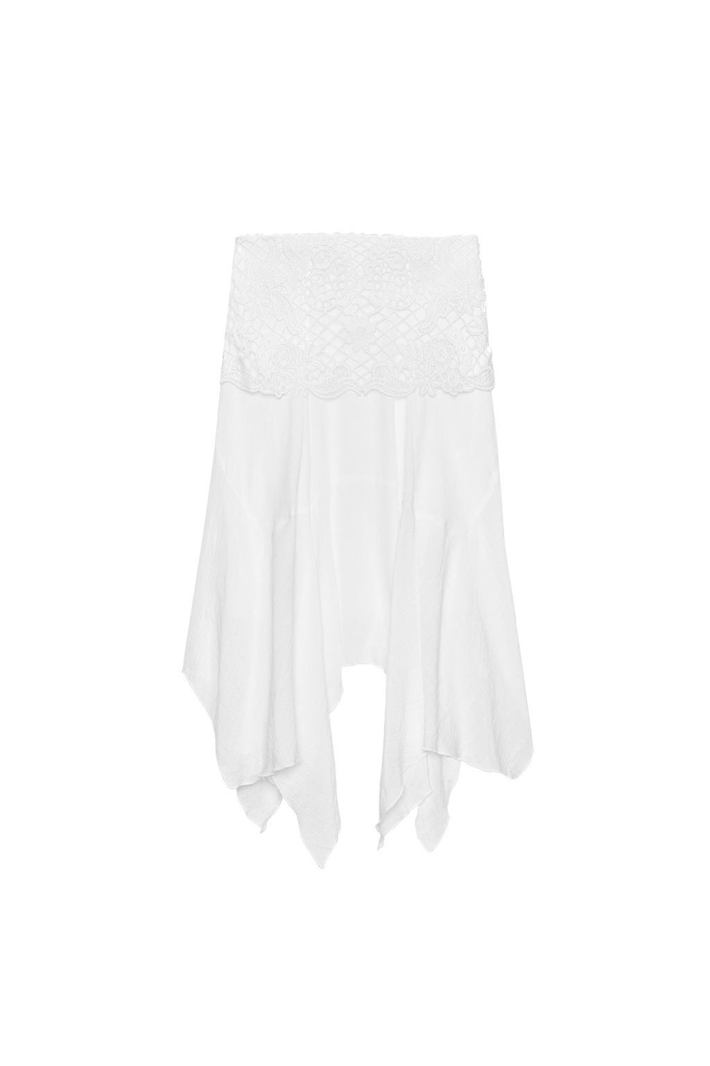 ASYMMETRIC EMBROIDERED MIDI SKIRT - image 3