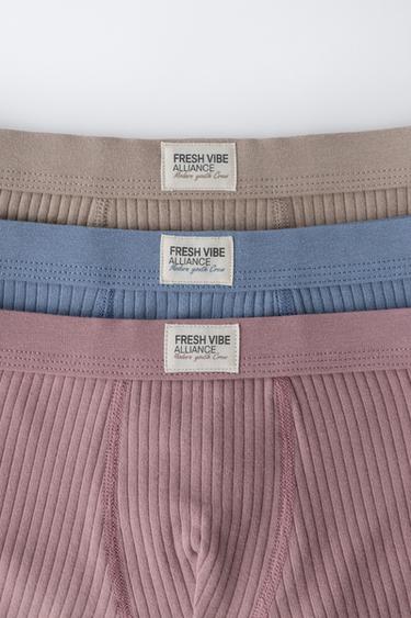 2-6 YEARS / 3-PACK OF RIBBED BOXERS WITH LABEL - Multicoloured by Zara - Image 1