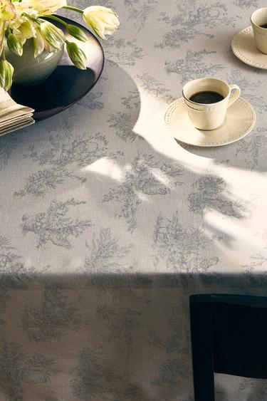 NAPPE COTON TOILE - Verdâtre de Zara