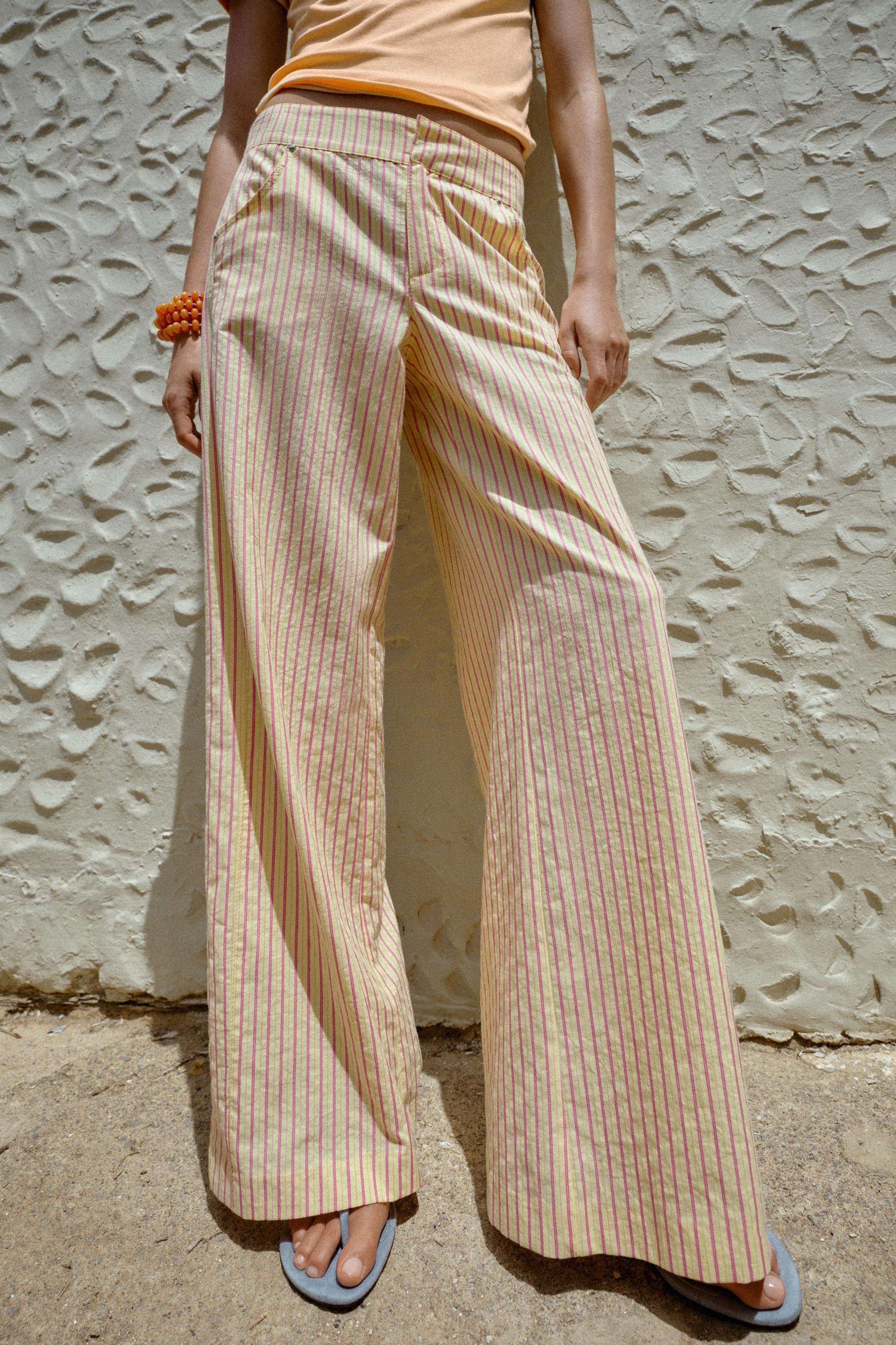ÇİZGİLİ STRAIGHT FIT PANTOLON - Görsel 2