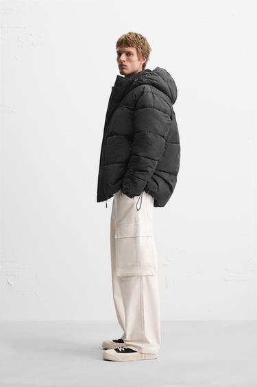VESTE REMBOURRÉE À CAPUCHE - Noir de Zara - Image 3