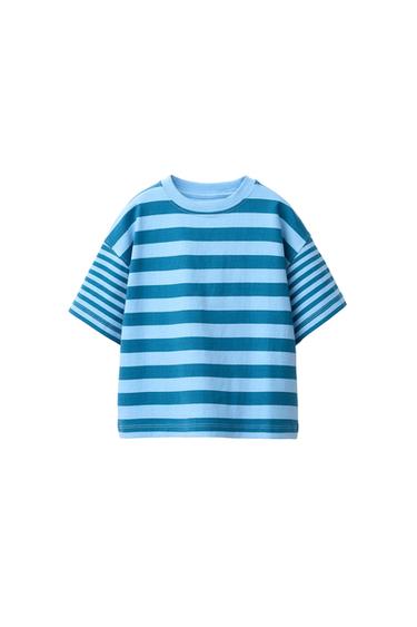 טי שירט פסים - כחול של Zara