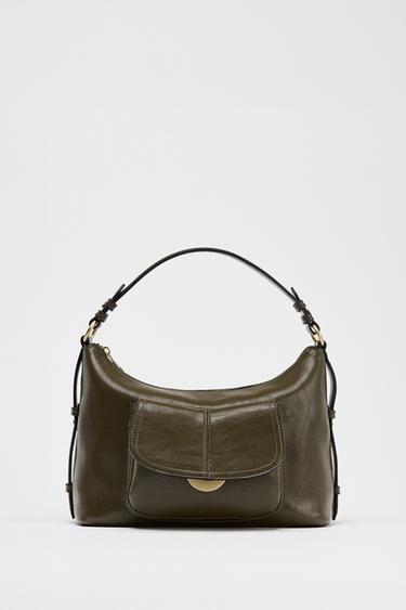 DOUBLE HANDLE POCKET BAG - Green by Zara