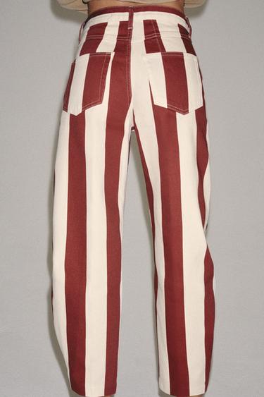 JEAN ZW COLLECTION TAPERED TAILLE HAUTE RAYURES - rayures de Zara - Image 2
