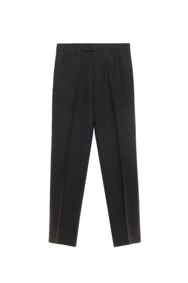 100% WOOL SUIT TROUSERS - Black by Zara