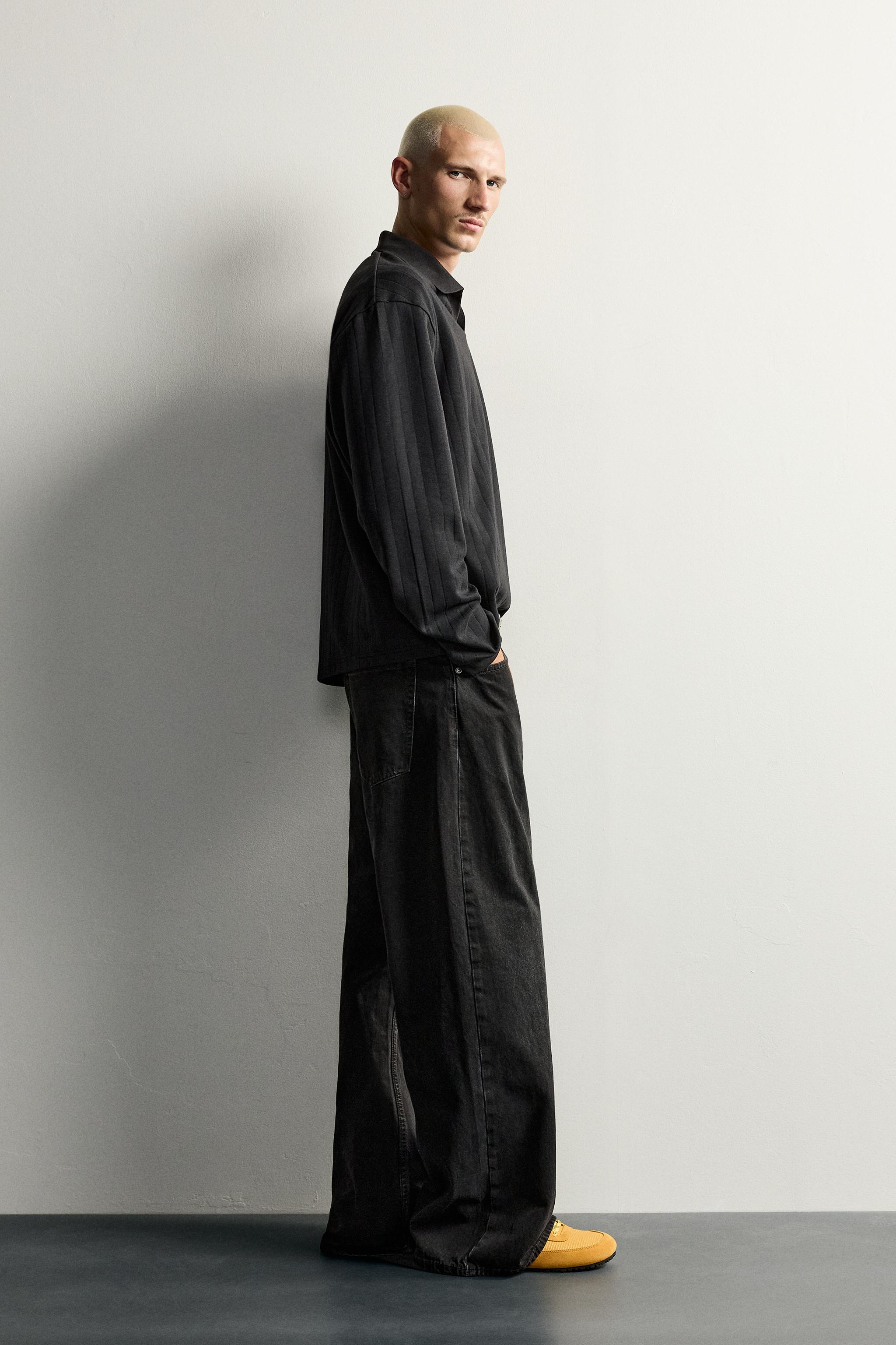 EMBROIDERED TEXT JACQUARD POLO