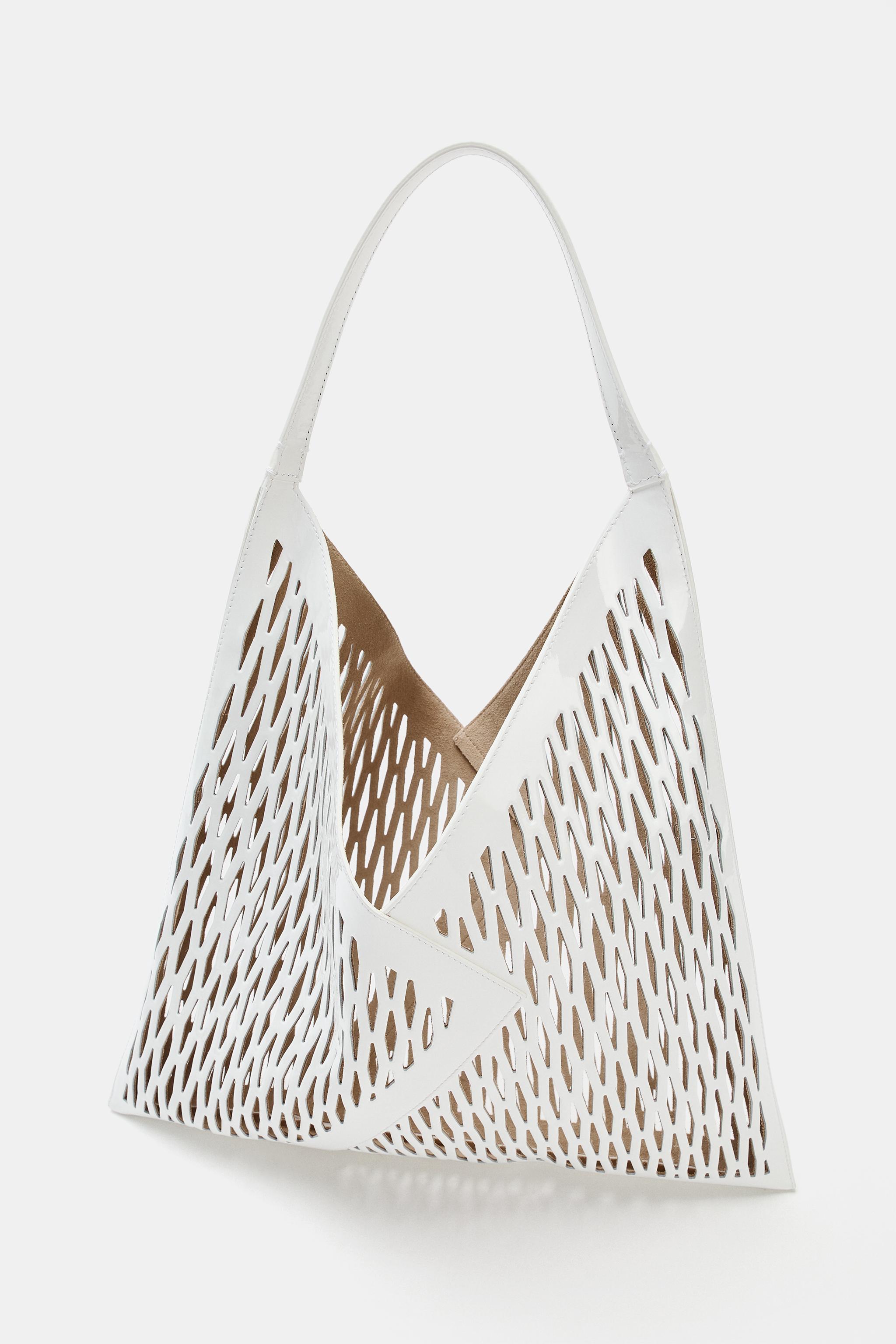 LASER-CUT LEATHER SHOPPER